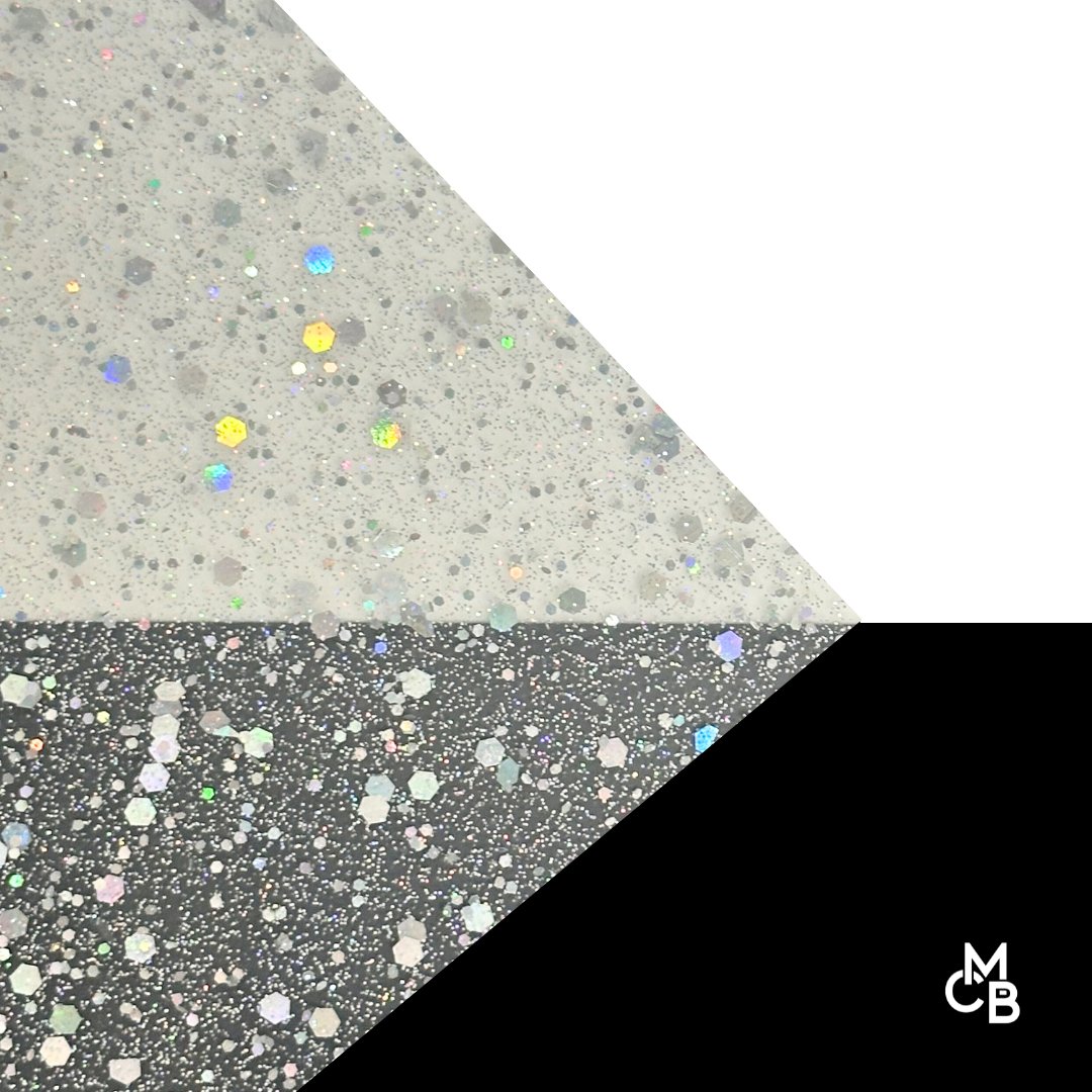 1/8" Unicorn Wishes Hexy Glitter Dots Cast Acrylic Sheets - Acrylic Sheets